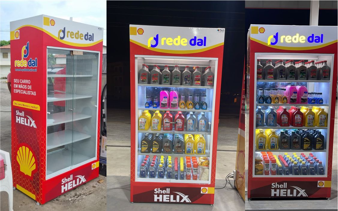 Expositor Padrão Shell - Rede Dal - Com Iluminação - 2 Metros